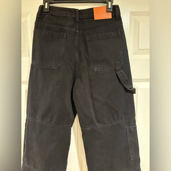 Princess Polly Wide Leg Cargo Black Pants Size 6 NWOT - Picture 3 of 6